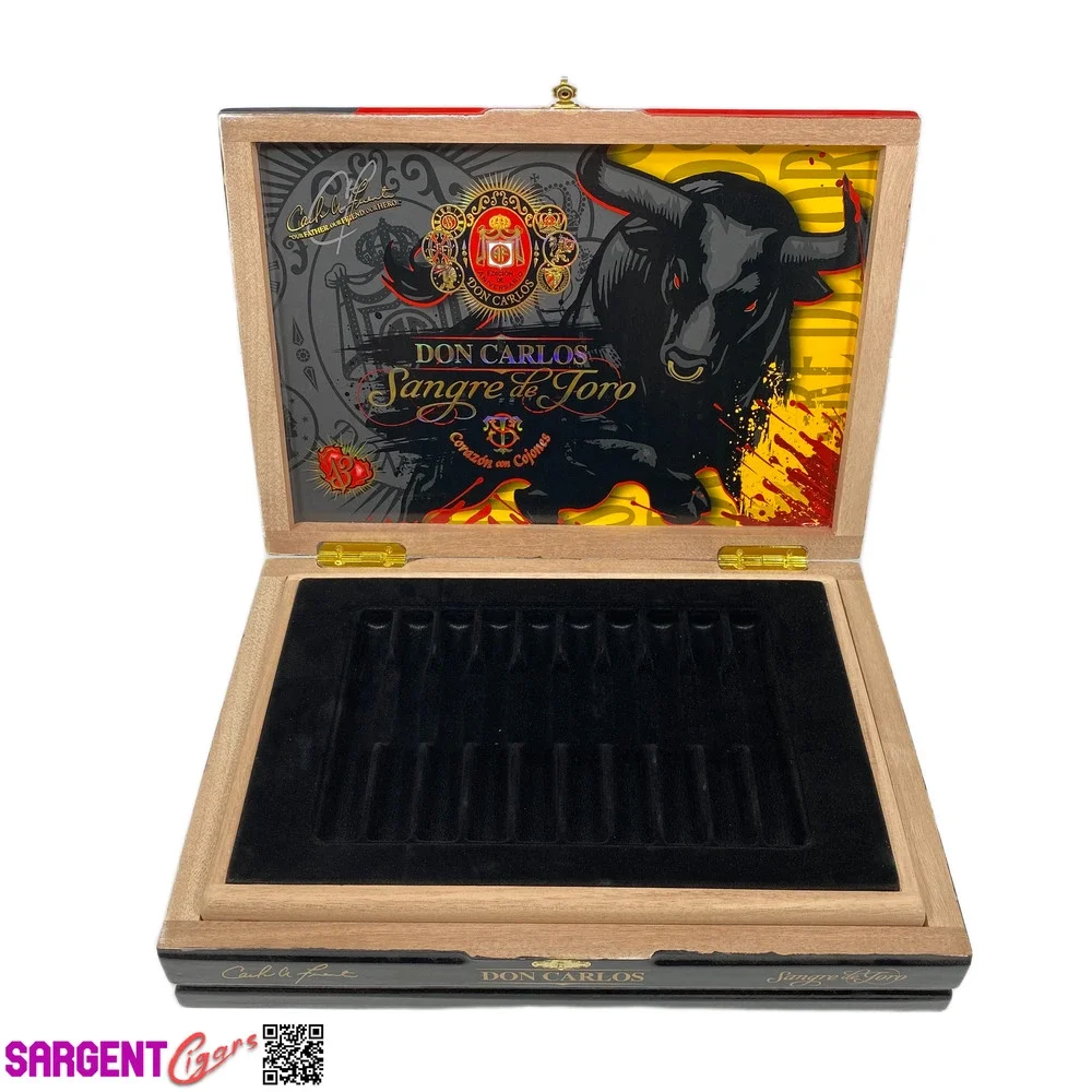Arturo Fuente Don Carlos Sangre de Toro Undefeated Empty Wooden Cigar Box